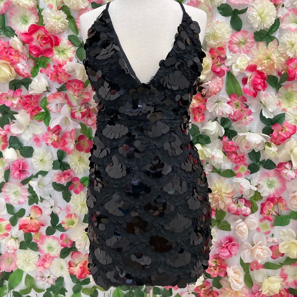 Black Sequin Dress